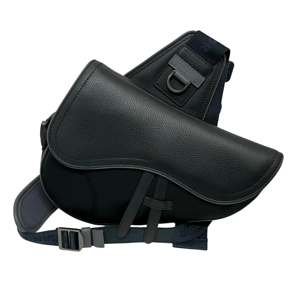 Christian Dior sacai Saddlebag Navy Blue Black